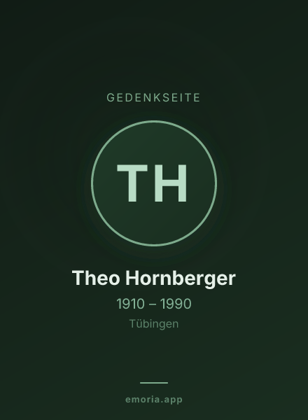 Gedenkportrait von Theo Hornberger