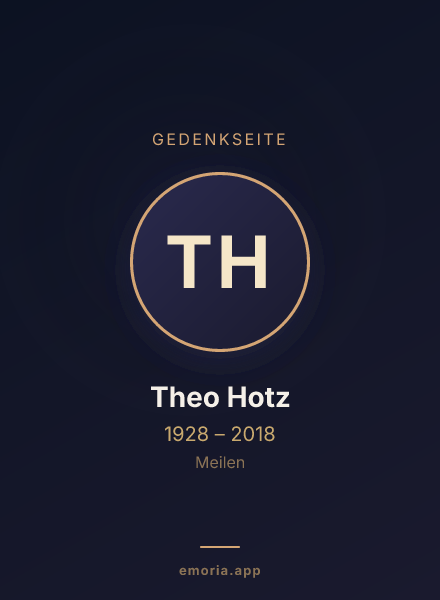 Gedenkportrait von Theo Hotz