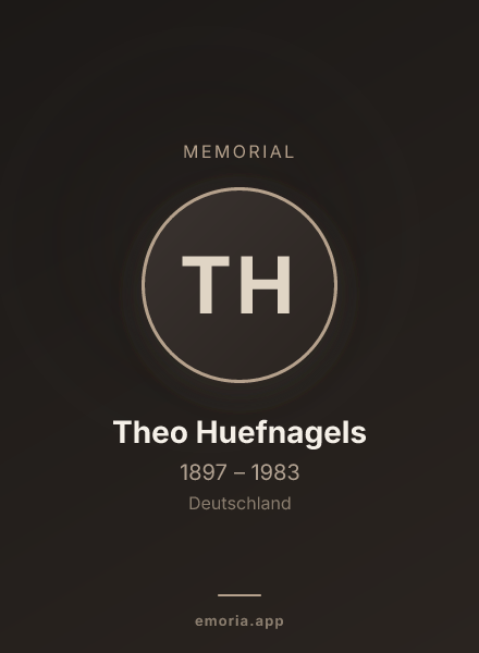 Memorial portrait of Theo Huefnagels