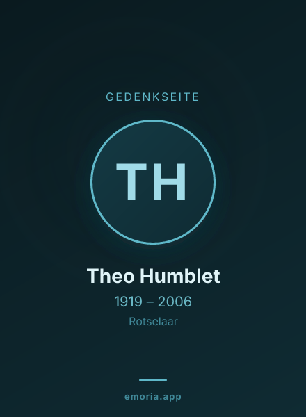 Gedenkportrait von Theo Humblet