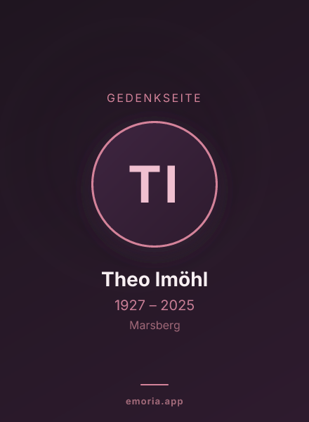 Gedenkportrait von Theo Imöhl