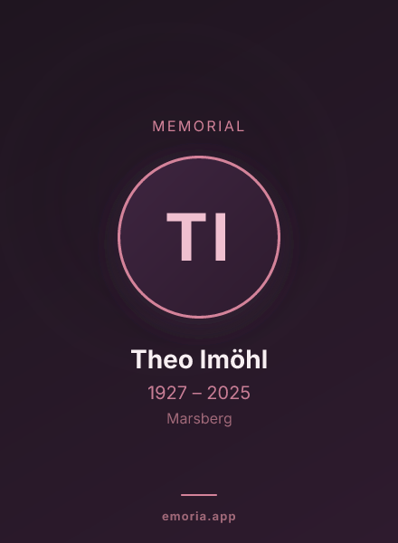 Memorial portrait of Theo Imöhl