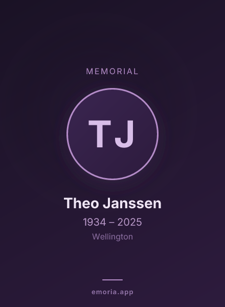 Memorial portrait of Theo Janssen