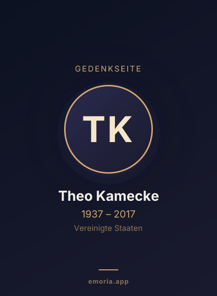 Gedenkportrait von Theo Kamecke