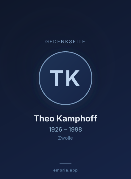 Gedenkportrait von Theo Kamphoff