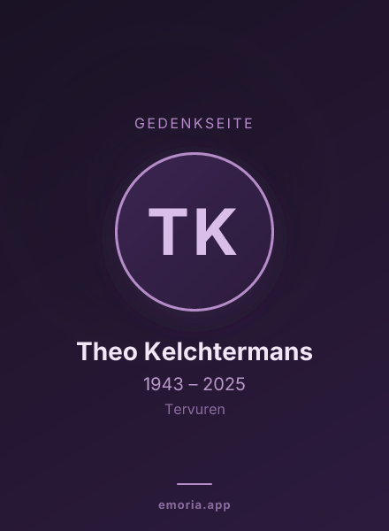 Gedenkportrait von Theo Kelchtermans