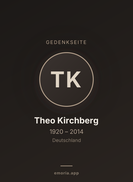 Gedenkportrait von Theo Kirchberg