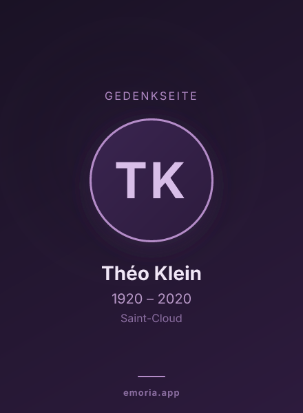 Gedenkportrait von Théo Klein