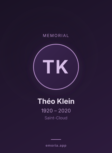 Memorial portrait of Théo Klein