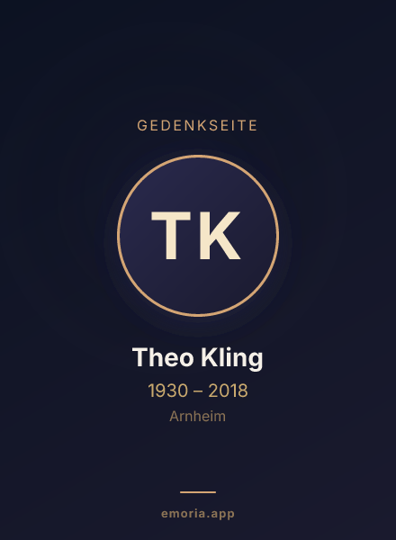 Gedenkportrait von Theo Kling