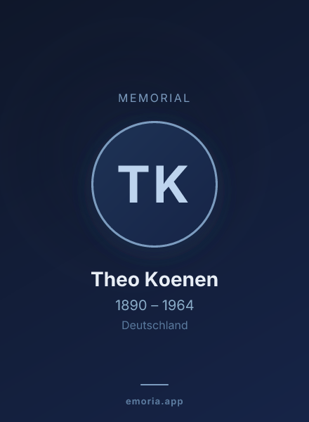 Memorial portrait of Theo Koenen