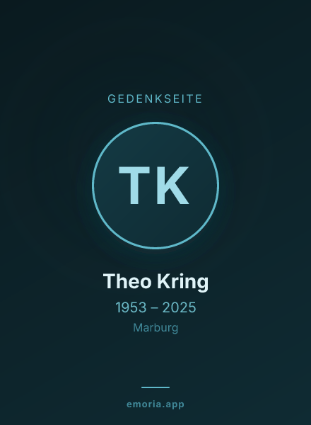 Gedenkportrait von Theo Kring
