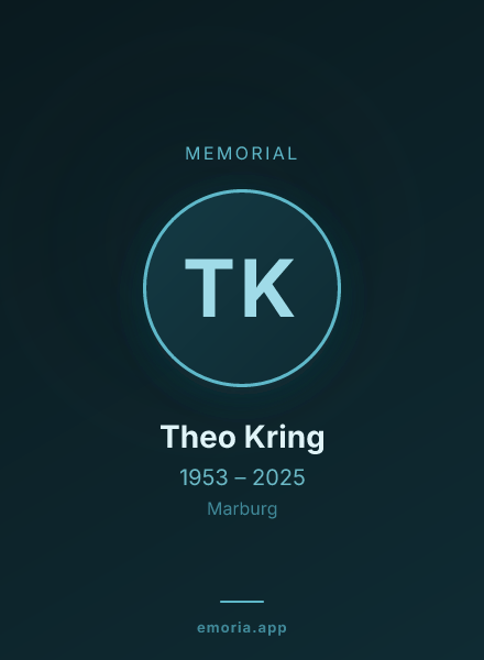 Memorial portrait of Theo Kring