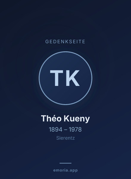 Gedenkportrait von Théo Kueny