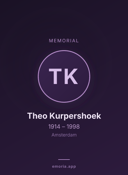 Memorial portrait of Theo Kurpershoek