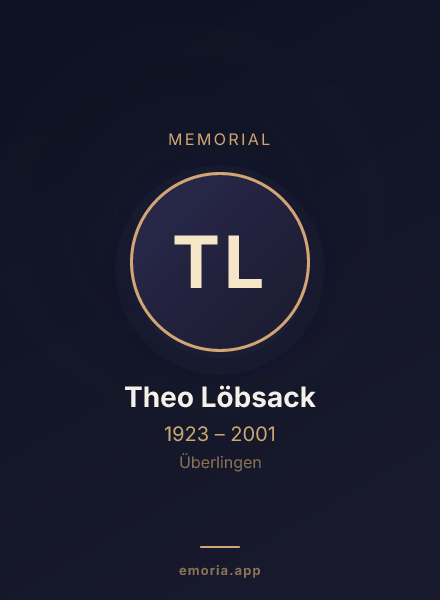 Memorial portrait of Theo Löbsack