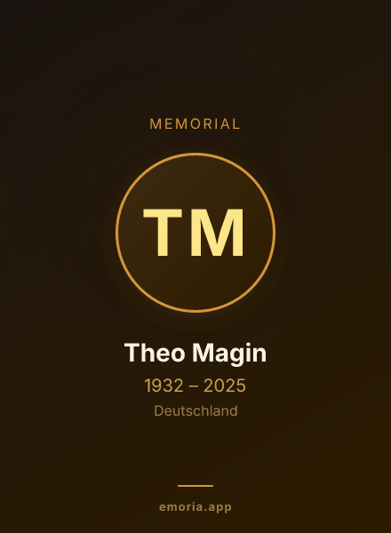 Memorial portrait of Theo Magin