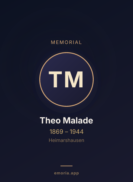 Memorial portrait of Theo Malade