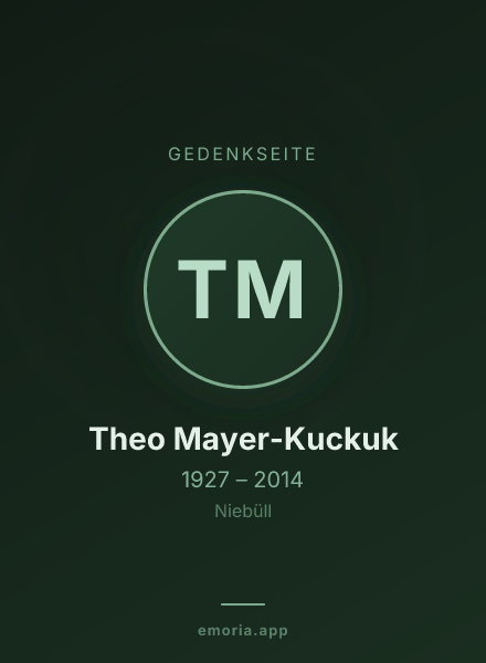 Gedenkportrait von Theo Mayer-Kuckuk