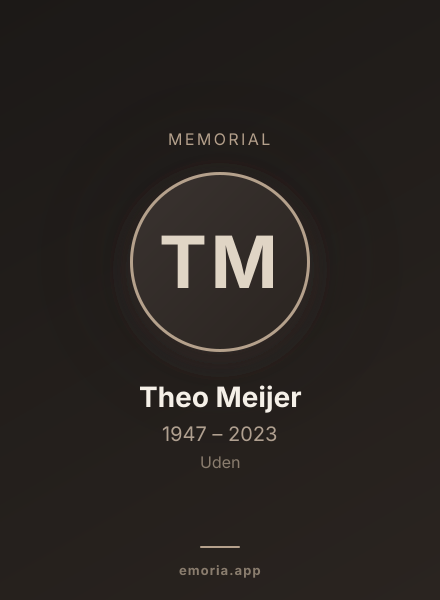 Memorial portrait of Theo Meijer