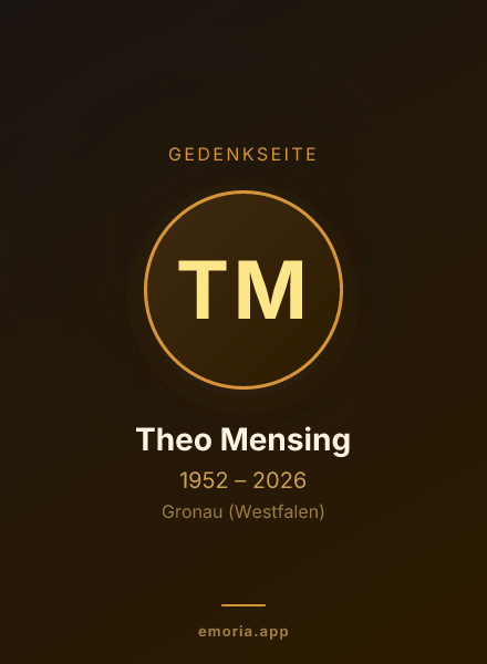 Gedenkportrait von Theo Mensing