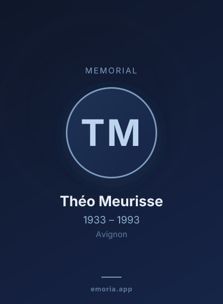 Memorial portrait of Théo Meurisse