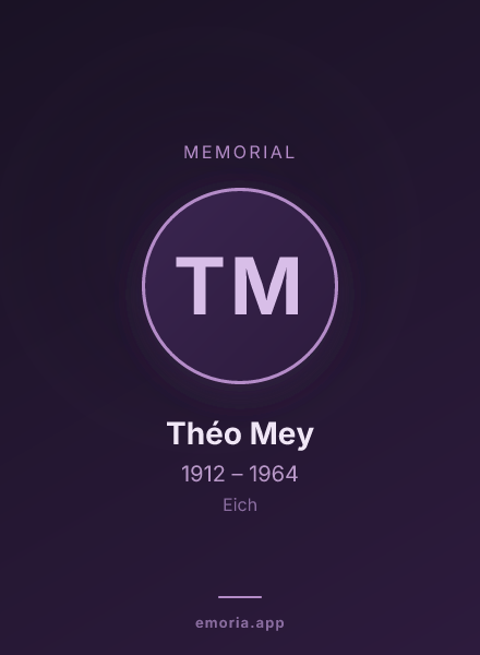 Memorial portrait of Théo Mey