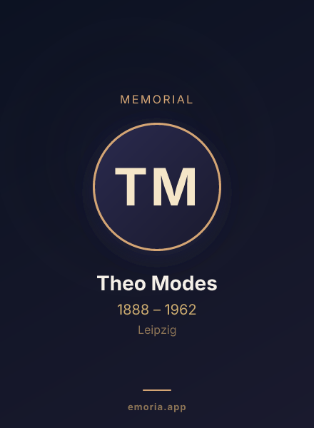 Memorial portrait of Theo Modes