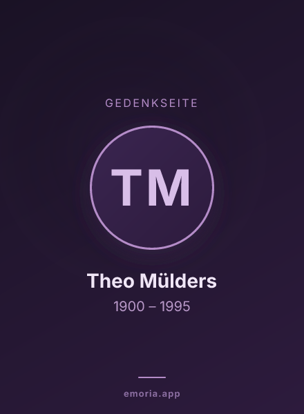 Gedenkportrait von Theo Mülders