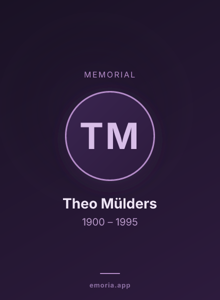 Memorial portrait of Theo Mülders