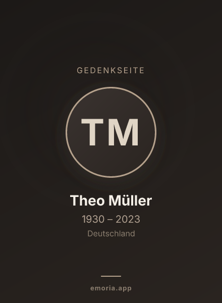 Gedenkportrait von Theo Müller