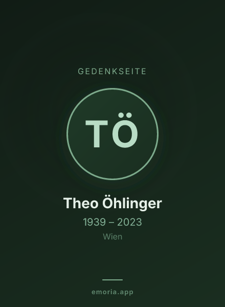 Gedenkportrait von Theo Öhlinger