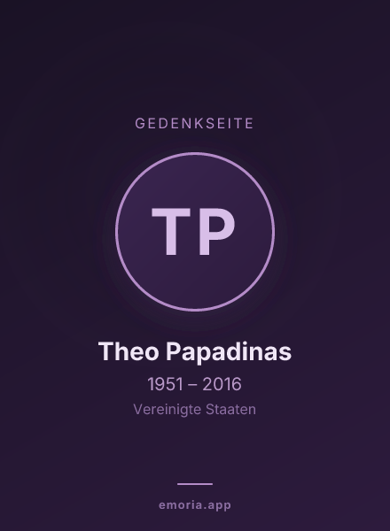 Gedenkportrait von Theo Papadinas