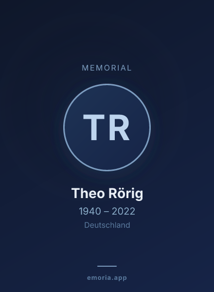 Memorial portrait of Theo Rörig