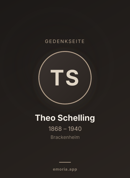 Gedenkportrait von Theo Schelling