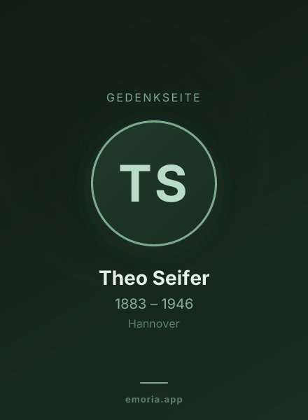 Gedenkportrait von Theo Seifer
