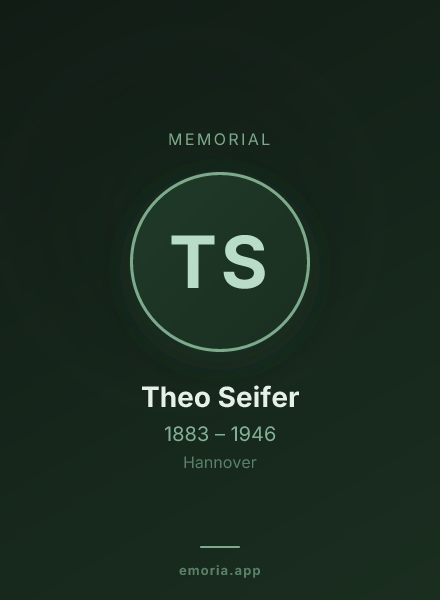 Memorial portrait of Theo Seifer