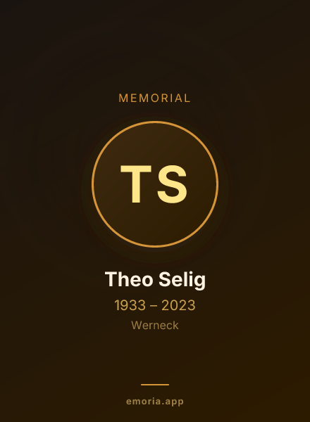 Memorial portrait of Theo Selig
