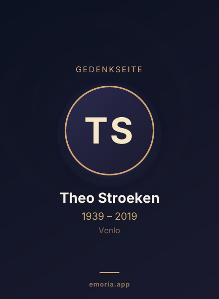 Gedenkportrait von Theo Stroeken