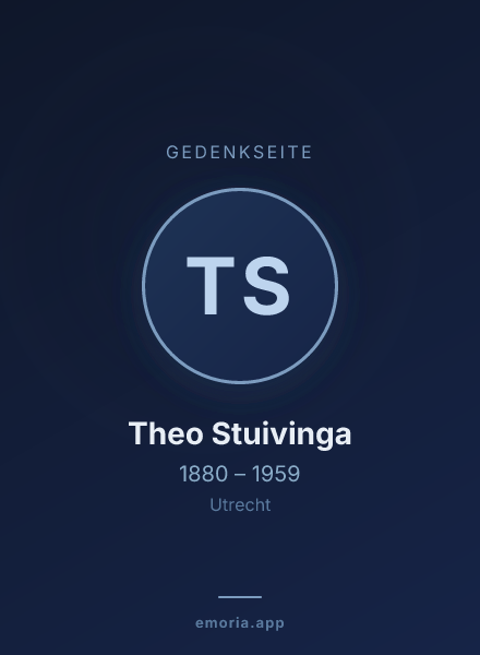 Gedenkportrait von Theo Stuivinga