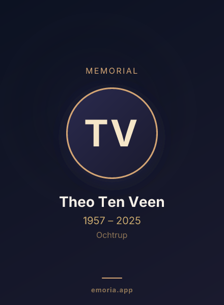 Memorial portrait of Theo Ten Veen