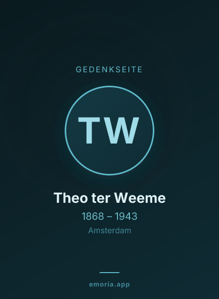 Gedenkportrait von Theo ter Weeme