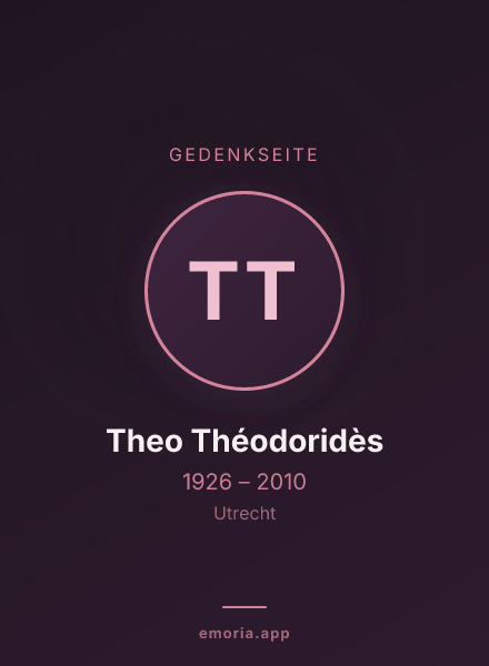 Gedenkportrait von Theo Théodoridès