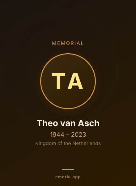 Memorial portrait of Theo van Asch