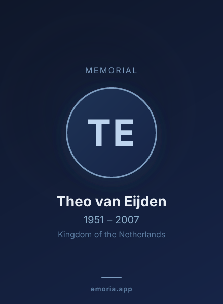 Memorial portrait of Theo van Eijden