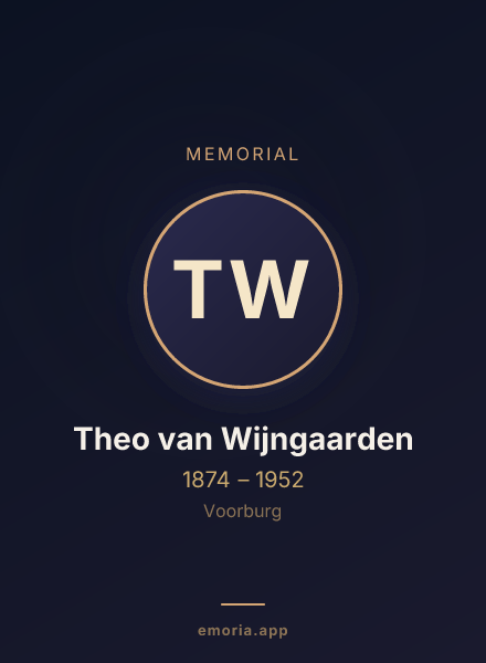 Memorial portrait of Theo van Wijngaarden