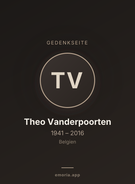 Gedenkportrait von Theo Vanderpoorten