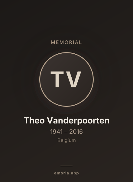 Memorial portrait of Theo Vanderpoorten