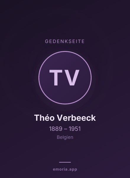 Gedenkportrait von Théo Verbeeck
