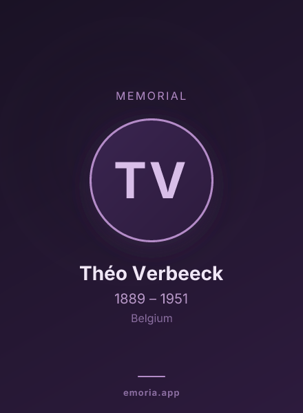 Memorial portrait of Théo Verbeeck
